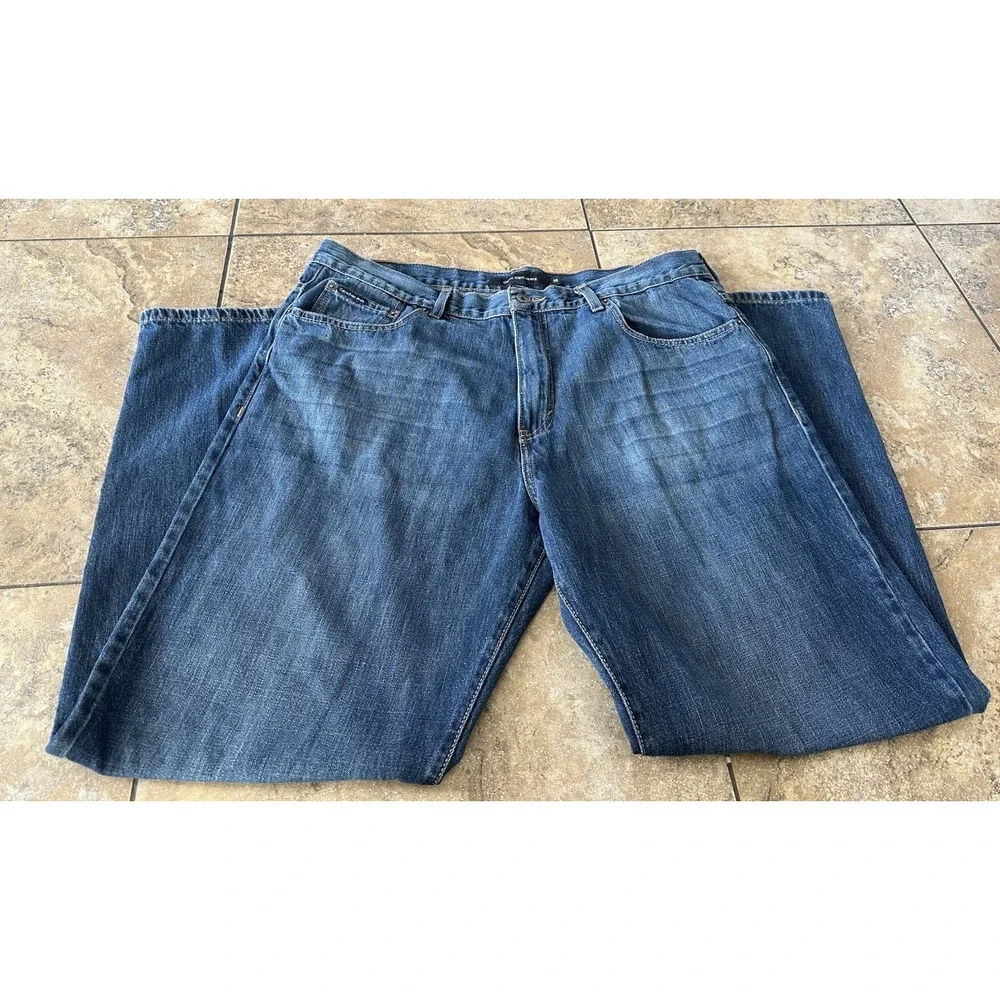 Calvin Klein Mens Jeans Relaxed Straight Dark Wash Size 38X31